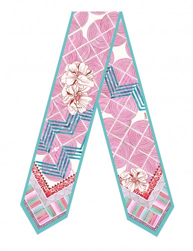 Maehama fushia sash scarf - front