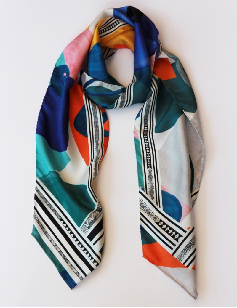 Tulum Blue sash scarf - packshot