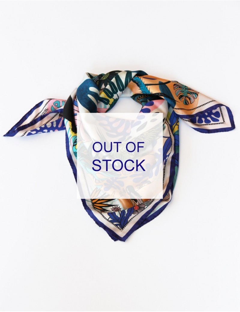new Tangalle blue scarf 90 - out of stock